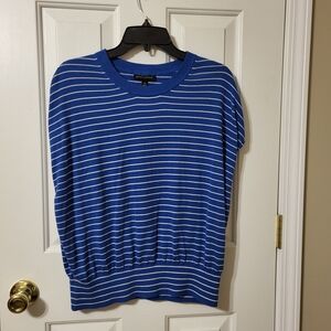 Blue and White Striped Sweater